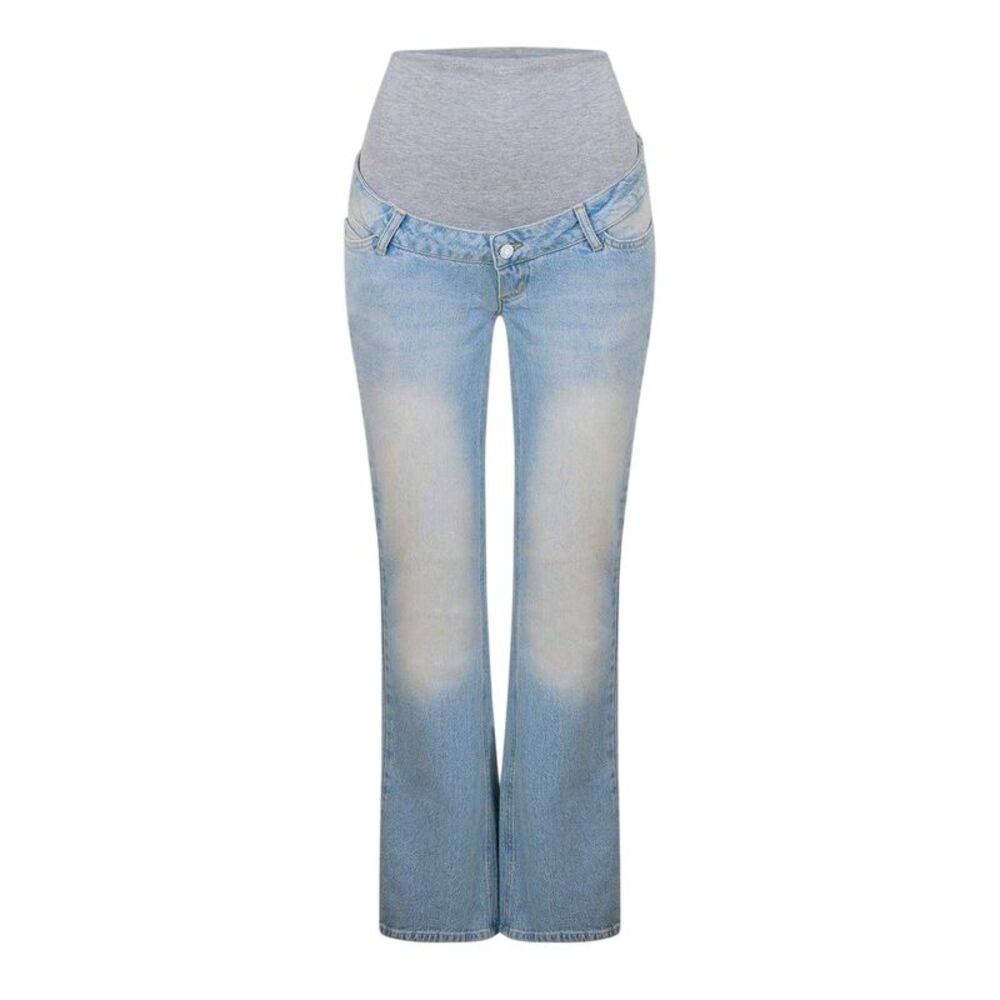 Mamalicious Womens/Ladies 5 Pockets Maternity Jeans / Light Denim Blue